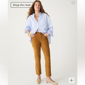 J Crew Vintage slim-straight corduroy pant in mustard